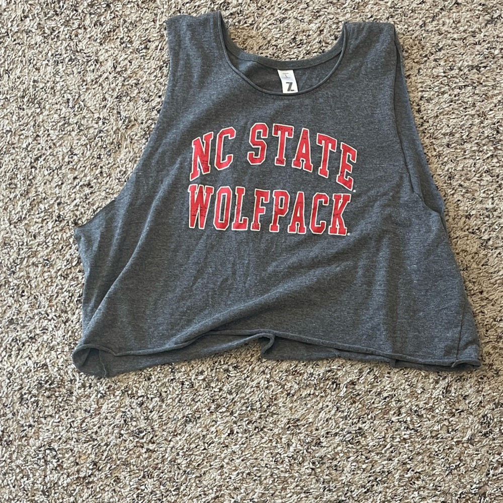 NCAA NC State women’s size large, sleeveless, cropped tank top